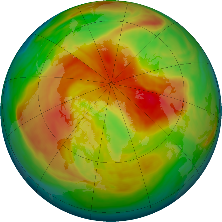 Arctic ozone map for 28 March 2008